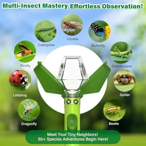 Bug Catcher for Kids, Insect Trap Kit with 6X Magnifier Glass
