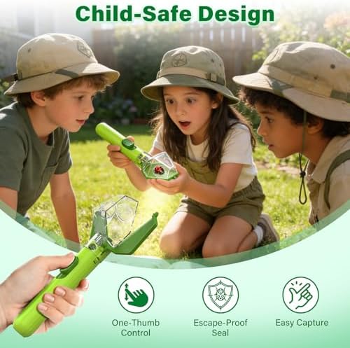 Bug Catcher for Kids, Insect Trap Kit with 6X Magnifier Glass